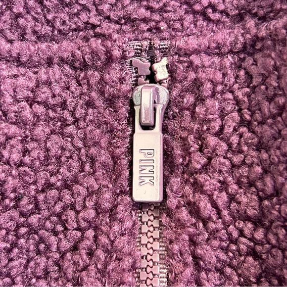 PINKVictoria’s Secret Cozy Lounge Button Closure Sleeve Sherpa Jacket Size Small - Picture 12 of 13